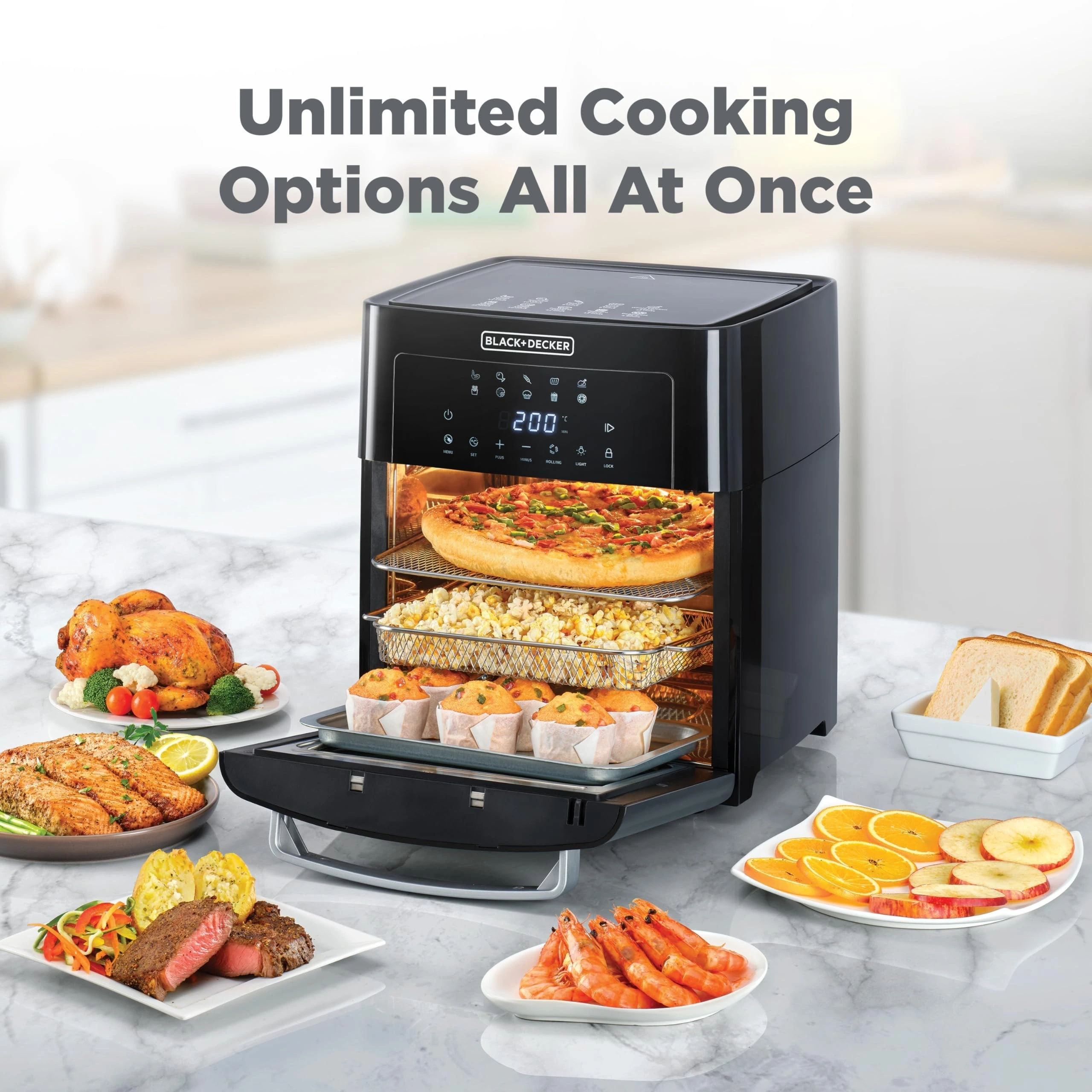 سرخ کن بدون روغن بلک اند دکر AOF150 ظرفیت ۱۵ لیتر