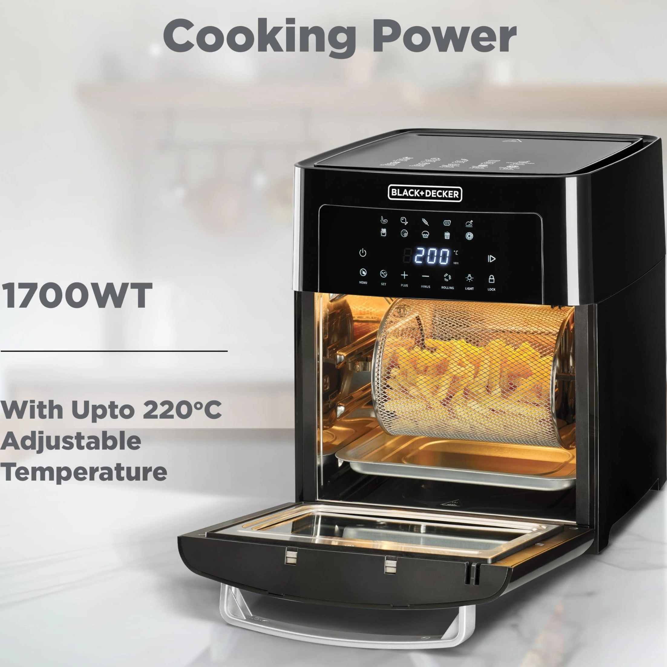 سرخ کن بدون روغن بلک اند دکر AOF150 ظرفیت ۱۵ لیتر